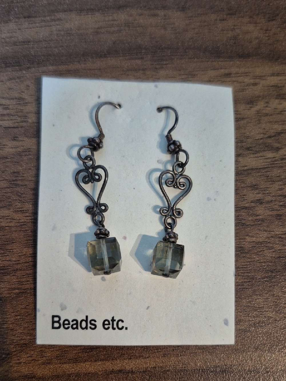 #11 Grey Glass Earrings